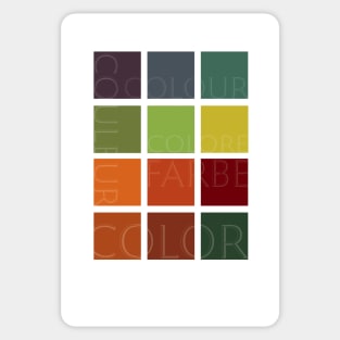 Color Square: A Minimalist Mid-century Color Block Grid Sticker